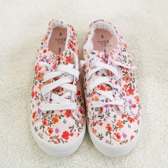 Time and Tru Shoes - 3 for $10 Time and Tru Floral Scrunchback Sneaker size 6